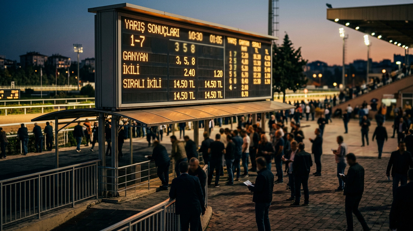 Yarış sonuç tablosu ve ödemeler